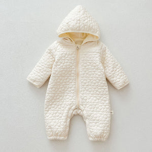 Experience Cozy Comfort with the Warm Baby Quilted Romper for Autumn and Winter Wear