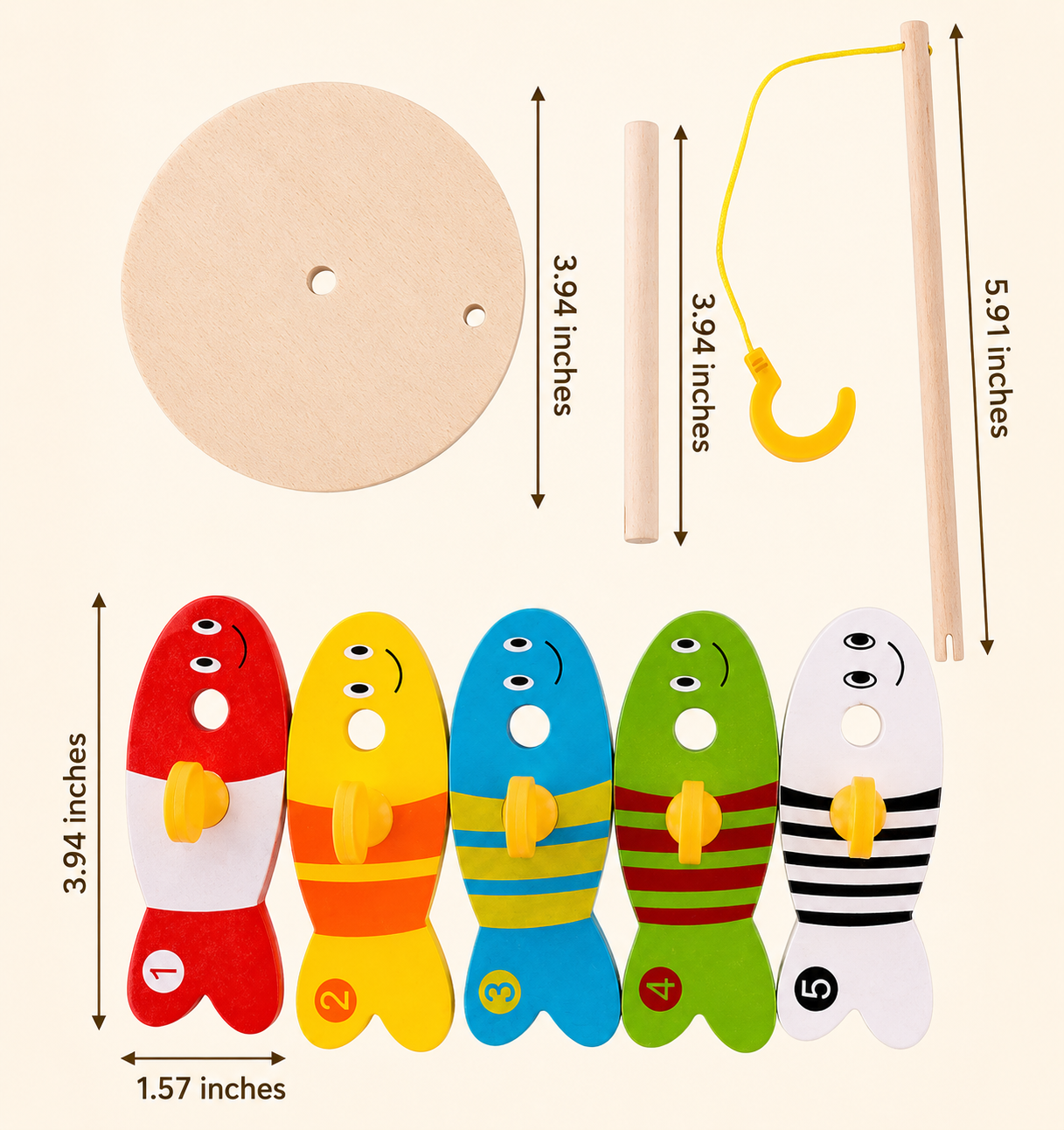 Wooden Educational Fishing Toy For Creative Early Learning Activities